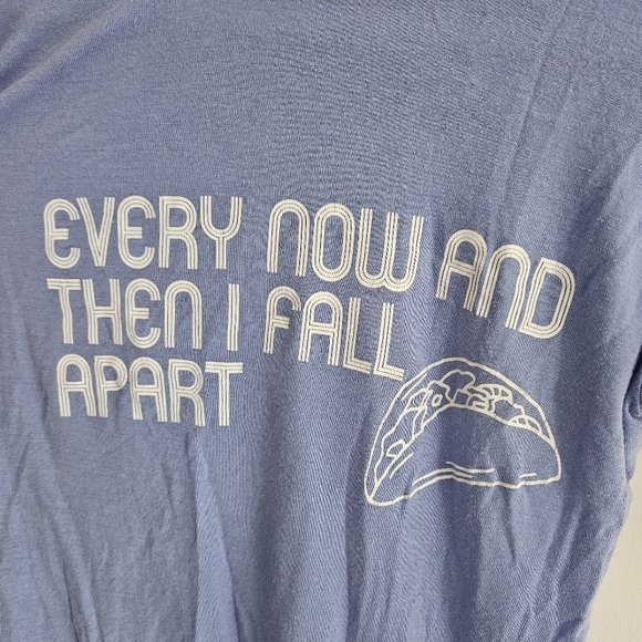 Vintage Style Blue Graphic Ringer Tee - Picture 2 of 7